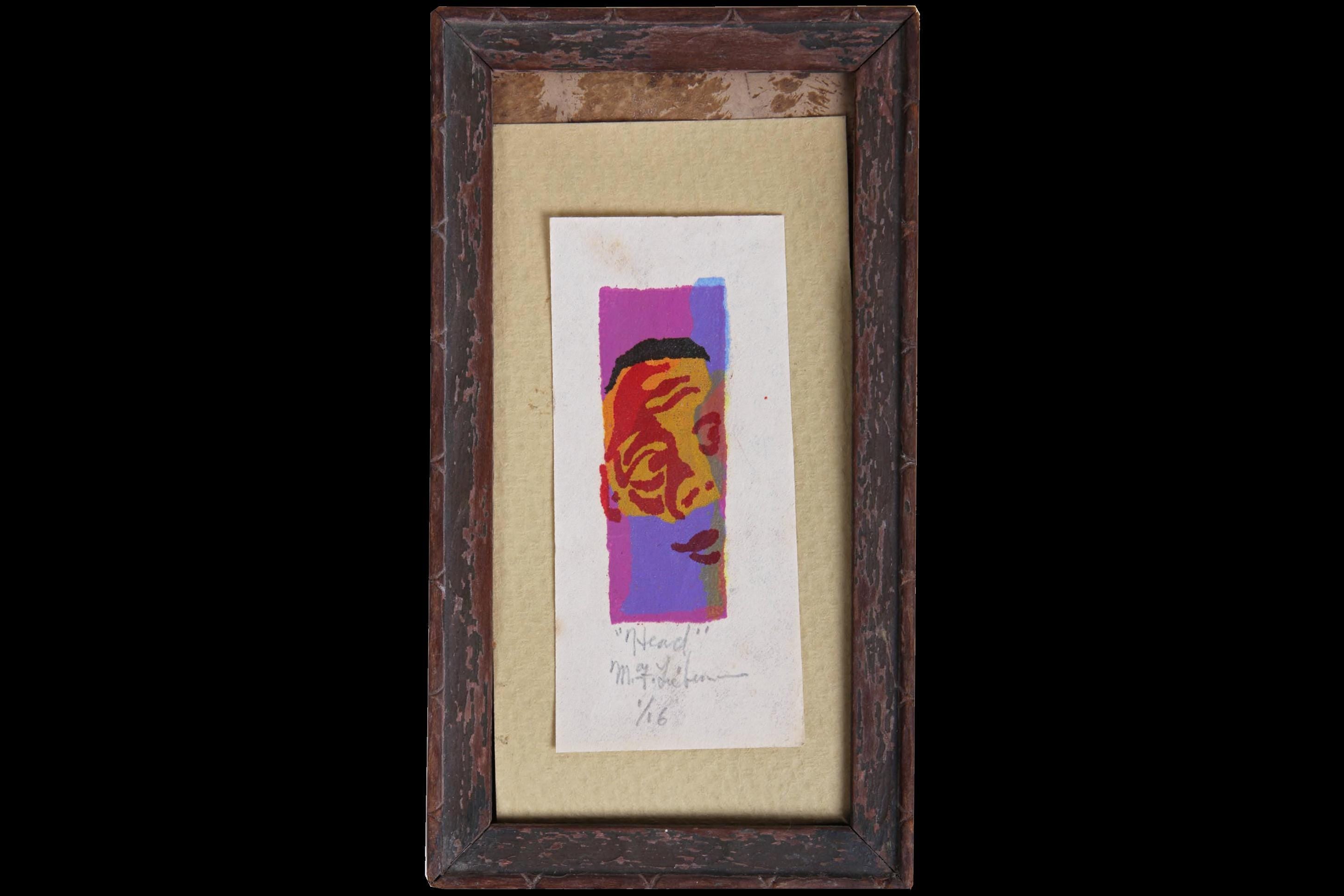 Meyer Frank Lieberman Lithograph Print On Paper, Small Format Artwork, Hand Signed Silkscreen, Contemporary Judaica Art