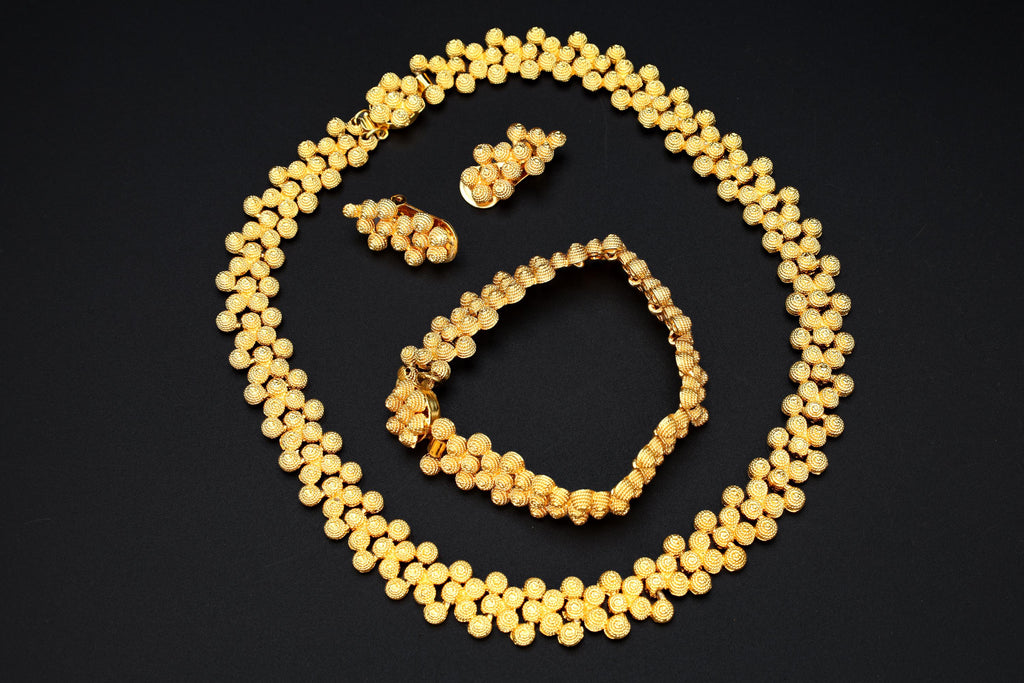 Crissa Greek Hellenistic Revival Jewelry Set, The Museum Company, Krissa Antiquities Reproduction, Vintage Fashion Accessories IOB
