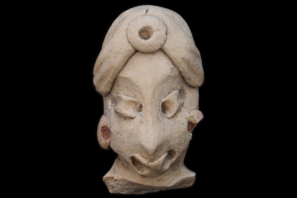 Ancient Chichimeca Quauhchichitl Head Of A Larger Figure From Chupicuaro Culture, Mexican Mesoamerica Art Between The 400 BCE To 200 AD