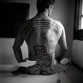 Prophet Noah And The Ark, Underwater Photography, Russian Male Man Portrait, Analogue Black And White Film Photography, Conceptual Art
