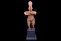 Ancient Pre Columbian Colima Pottery Standing Male Figure, Full Body Idol Dated As Between 100 BCE To 250AD, Western Mexico, Mesoamerica Art