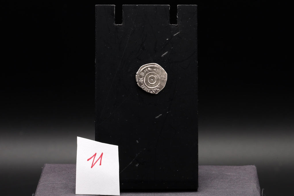 Medieval Egypt, Fatimids, al-Aziz Billeh, Fractional Value Of Half Dirham, Silver Coin With Arabic Calligraphy. Numismatics Collectibles