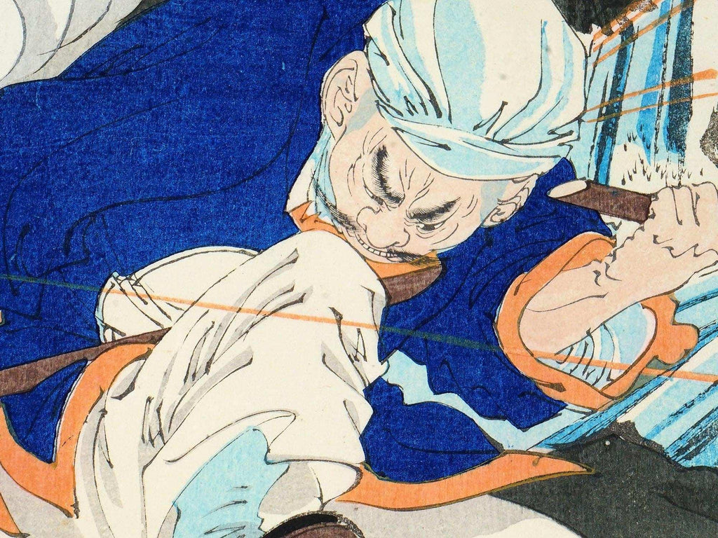 Mount Dahei Scouts, Toshiaki Nakazawa, Antique 1862 Triptych Of Ukiyo-e Color Japanese Woodblock Print, East Asian Oriental Ukiyoe Arts