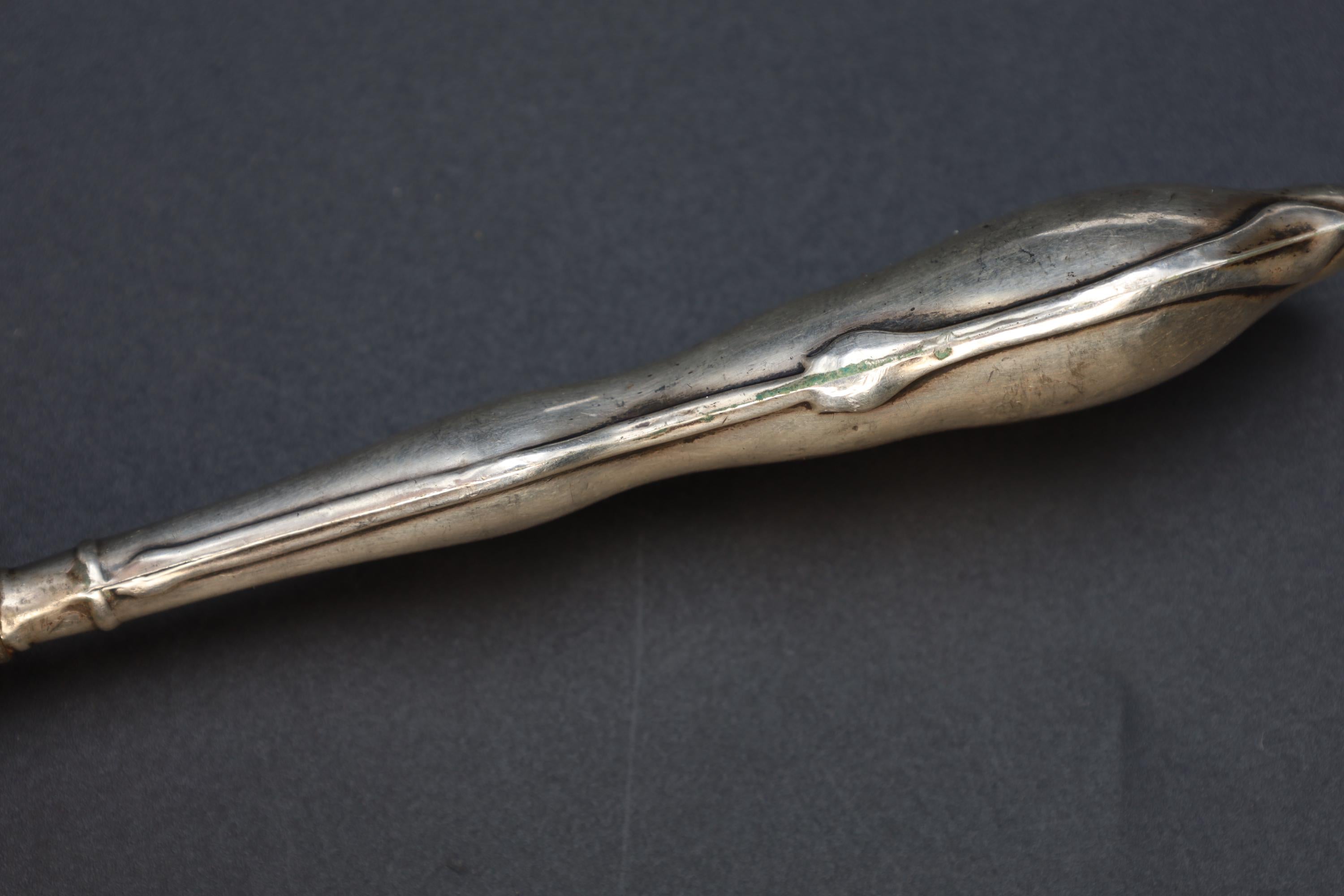 Antique Birmingham 1910 Button Hook Art Nouveau Sterling Silver, Edwardian England Dressing Tools, Fashion Accessories And Collectibles